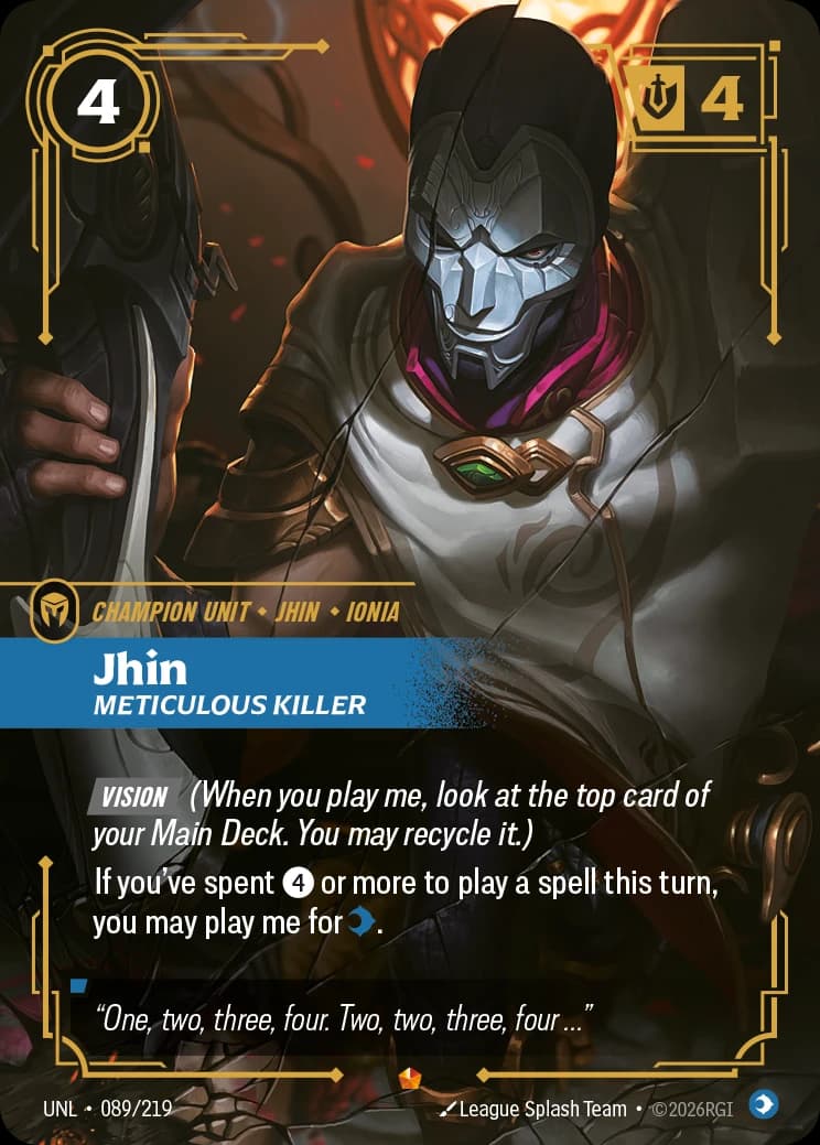 Jhin, Meticulous Killer