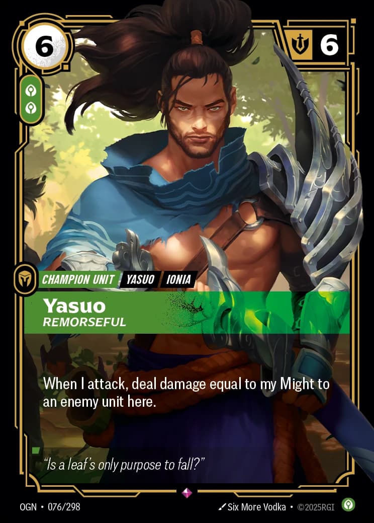 Yasuo, Remorseful