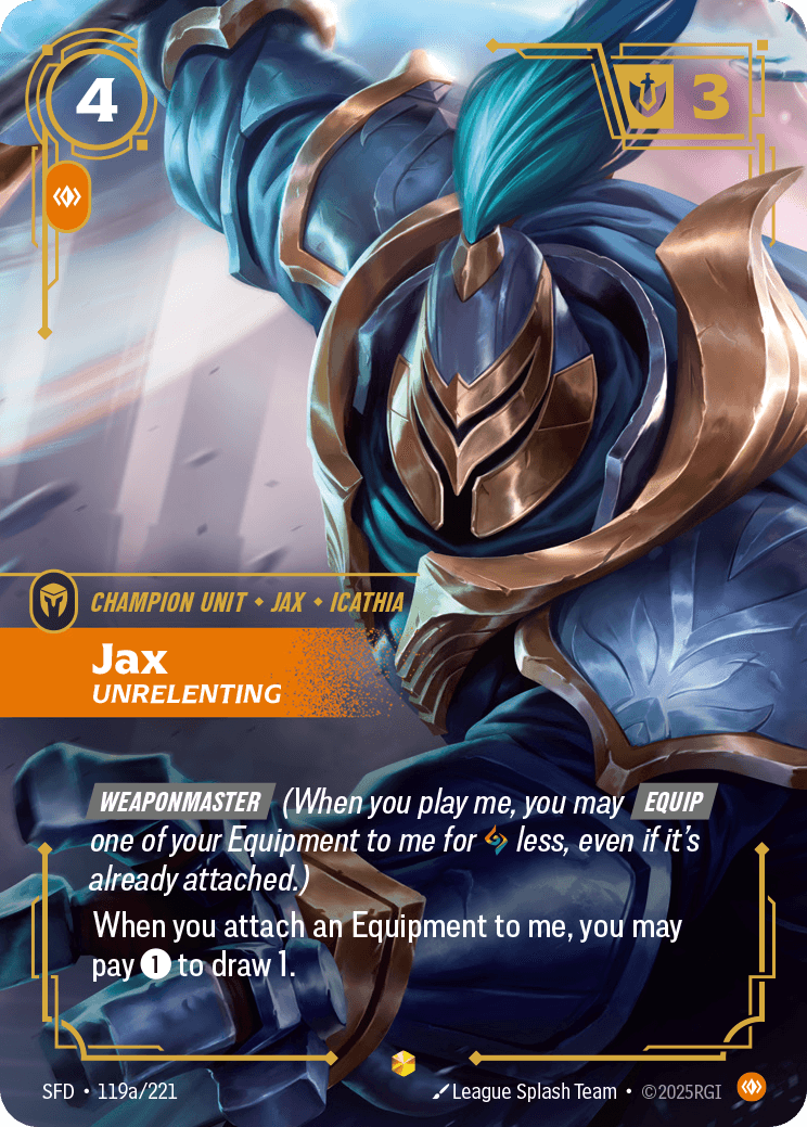 Jax, Unrelenting